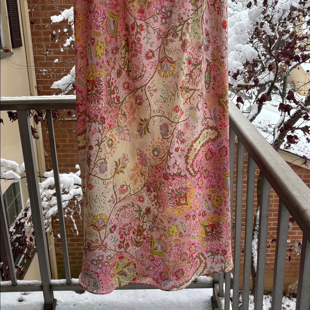 Natori Vintage y2K Luxury Slip Dress Set Matching Robe Kimono Caftan Large Pink - Picture 4 of 17